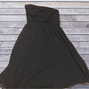White House Black Market strapless black dress